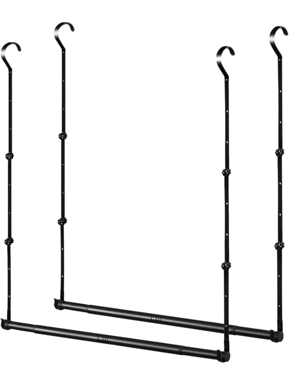 2 Pack Heavy Duty Adjustable Closet Rods - Closet Extender for Hanging Clothes